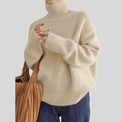 Wollpullover | Lockere Passform | Rollkragenpullover | Strickpullover | Winterkleidung für Damen