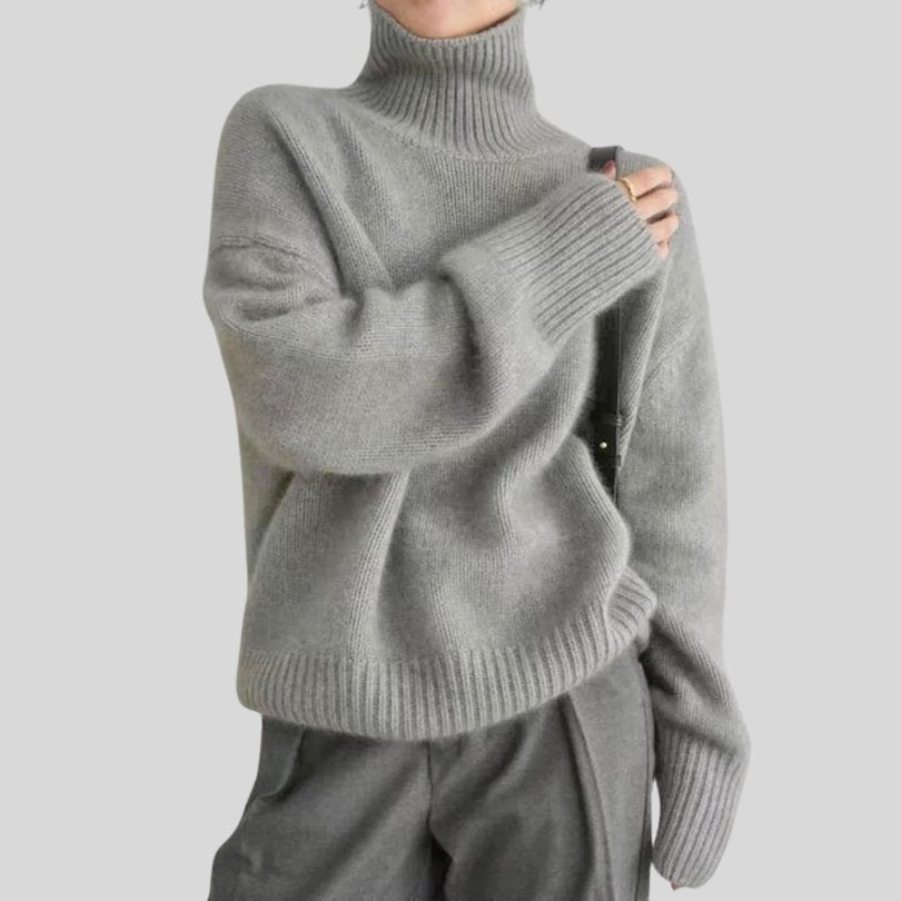 Wollpullover | Lockere Passform | Rollkragenpullover | Strickpullover | Winterkleidung für Damen