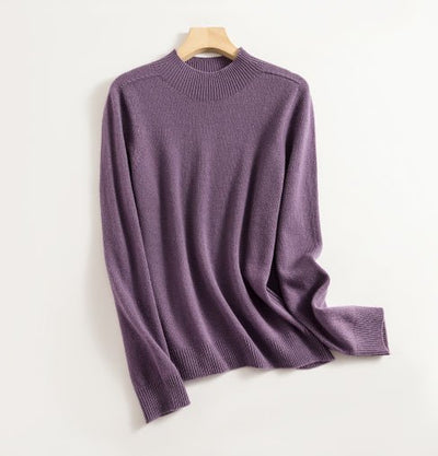 Wollpullover – hochgeschlossen – langärmlig – Strickpullover – Damenbekleidung