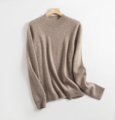 Wollpullover – hochgeschlossen – langärmlig – Strickpullover – Damenbekleidung