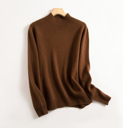 Wollpullover – hochgeschlossen – langärmlig – Strickpullover – Damenbekleidung
