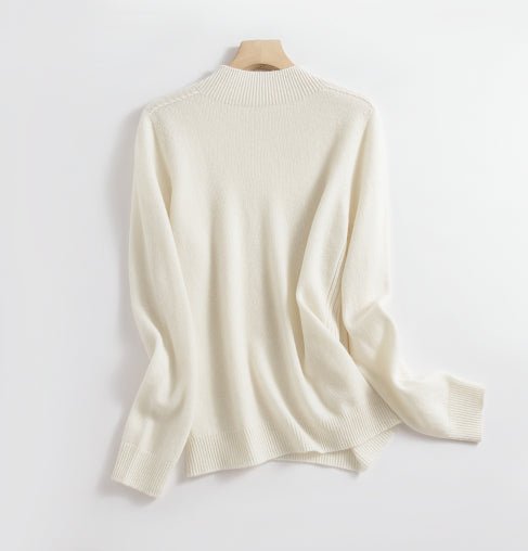 Wollpullover – hochgeschlossen – langärmlig – Strickpullover – Damenbekleidung