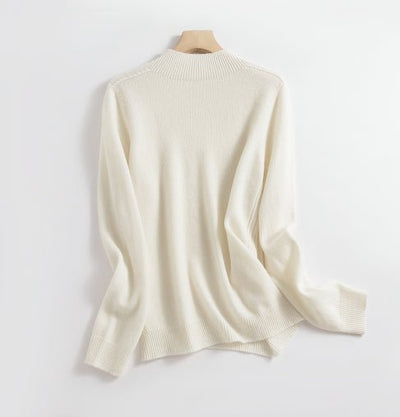 Wollpullover – hochgeschlossen – langärmlig – Strickpullover – Damenbekleidung