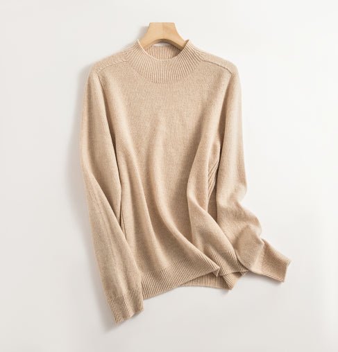 Wollpullover – hochgeschlossen – langärmlig – Strickpullover – Damenbekleidung