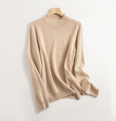Wollpullover – hochgeschlossen – langärmlig – Strickpullover – Damenbekleidung