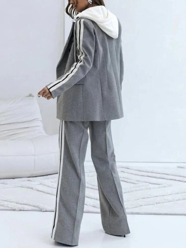 Zweiteiliges Set - Casual - Weites Bein - Blazer Set - Co-Ord Set Frauen