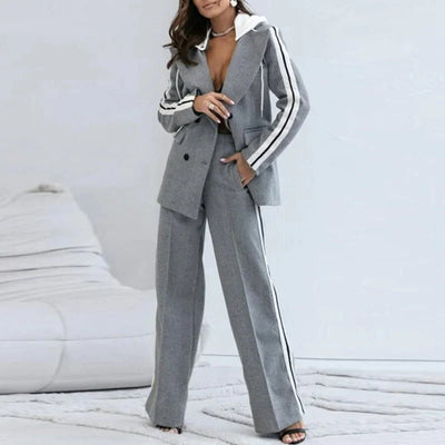 Zweiteiliges Set - Casual - Weites Bein - Blazer Set - Co-Ord Set Frauen