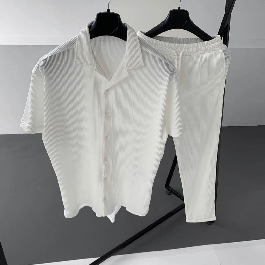 Zweiteiliges Set | Kurzarm | Kordelzug | Co-Ord Sets Herren | Herrenbekleidung