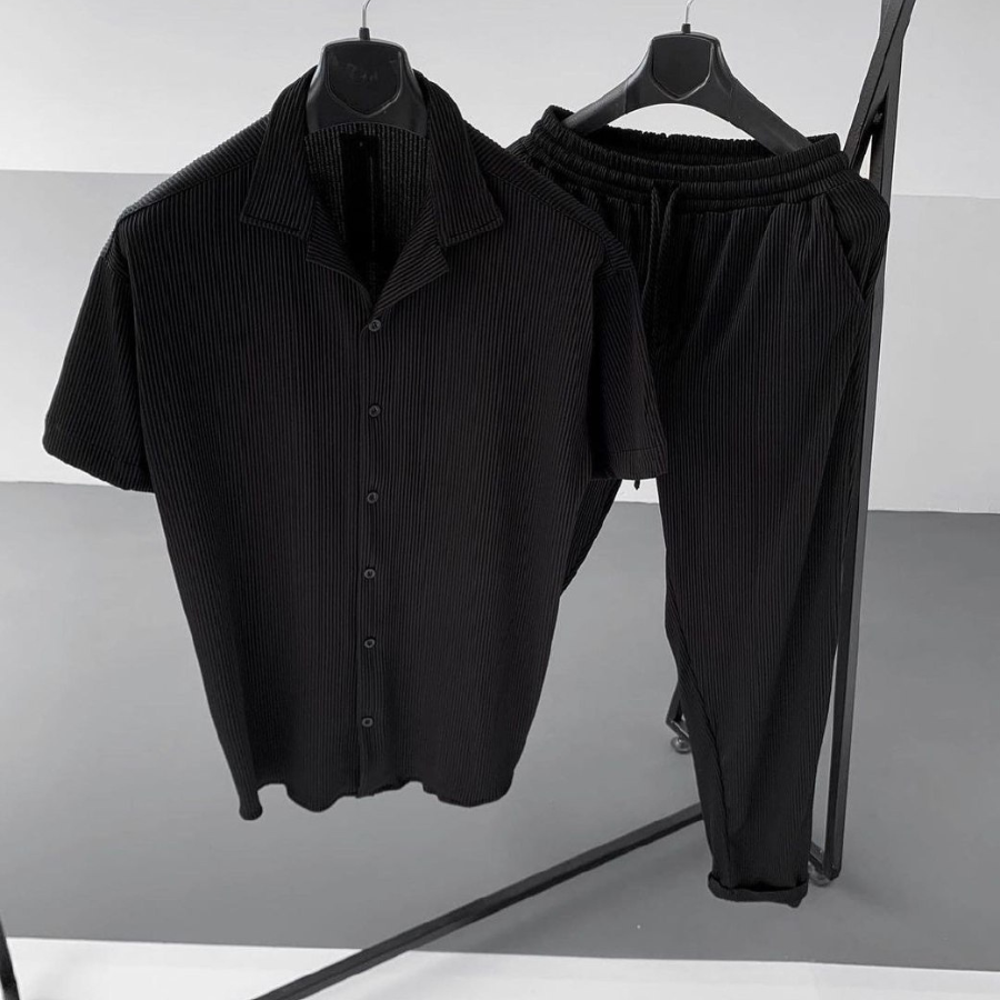 Zweiteiliges Set | Kurzarm | Kordelzug | Co-Ord Sets Herren | Herrenbekleidung