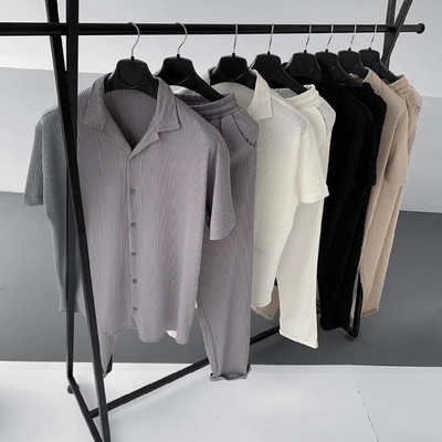 Zweiteiliges Set | Kurzarm | Kordelzug | Co-Ord Sets Herren | Herrenbekleidung