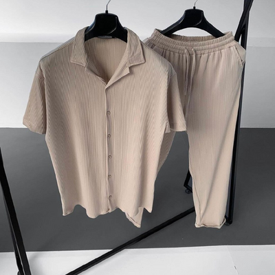 Zweiteiliges Set | Kurzarm | Kordelzug | Co-Ord Sets Herren | Herrenbekleidung