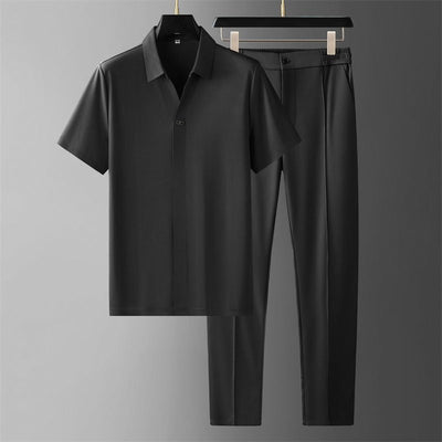 Zweiteiliges Set - Kurzarm - Stretch - Polo Set - Herrenbekleidung