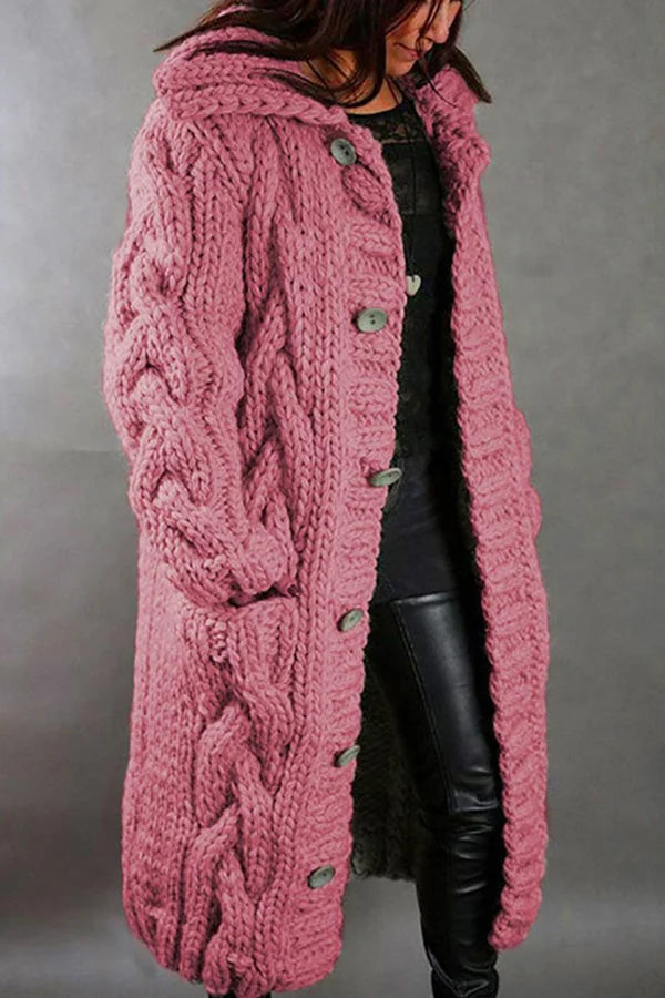 Mariana - stilvoll gestrickt lang Strickjacke für die kalten Tage