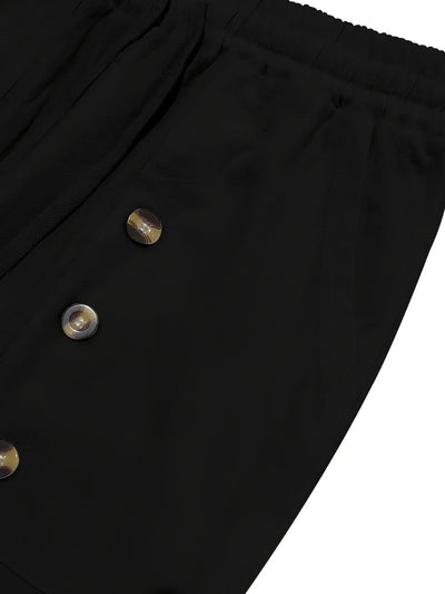 Beslan – Elegante Hose Mit Geradem Bein Und Goldenen Knöpfen
