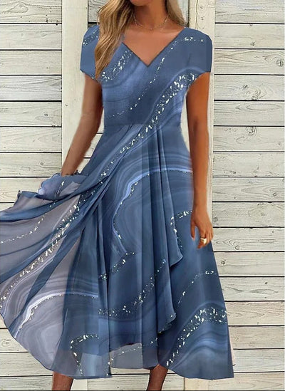 Ayana – Midikleid Mit V-Ausschnitt