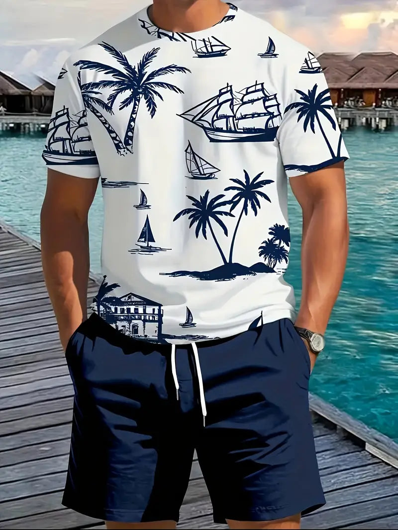 Barea – Elegant Sommer Zweiteilig Gedruckt  Set