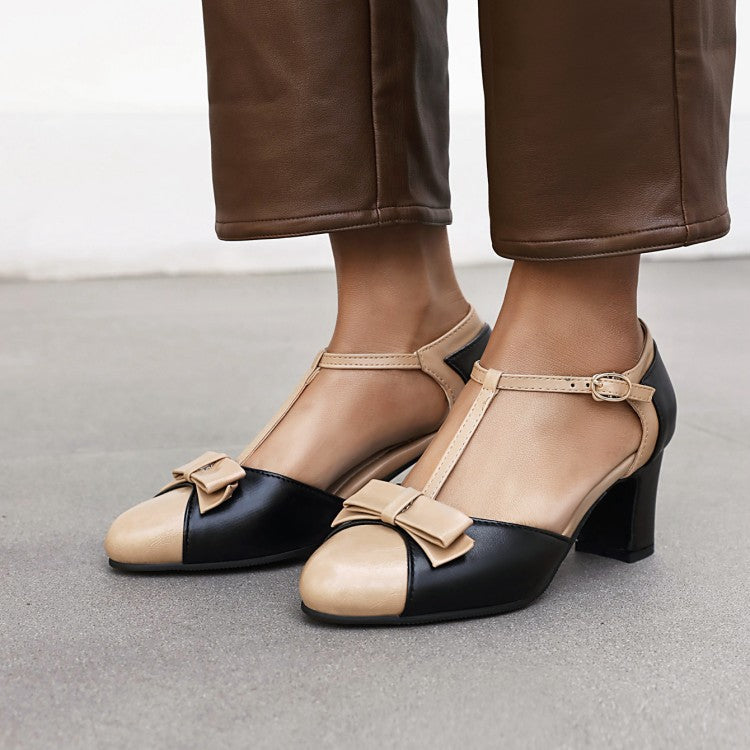 Viola™ Elegante Sandalen Mit Absatz - Feminine T-Bar-Riemen und Breiter Absatz in Beige und Smaragdgrün