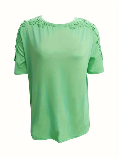Ancuta – Elegantes Sommer Kurzarm T Hemd Mit Spitze
