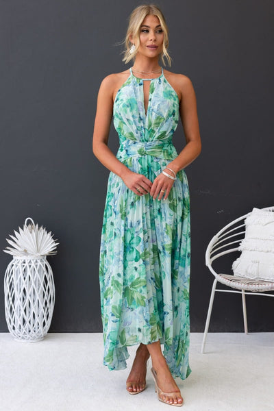ANNEMARIE™ - LANGES GEBLÜMTES KLEID