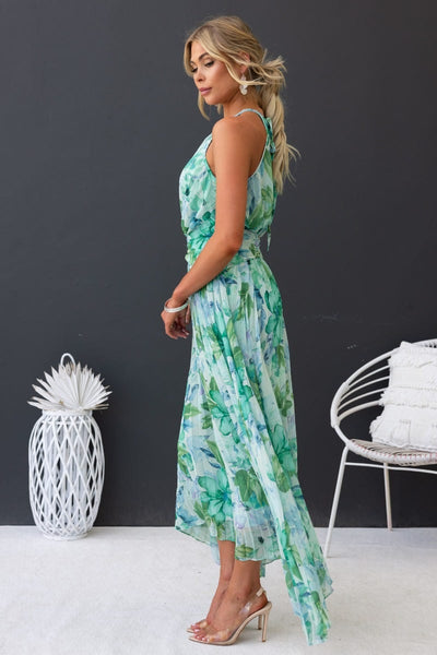ANNEMARIE™ - LANGES GEBLÜMTES KLEID