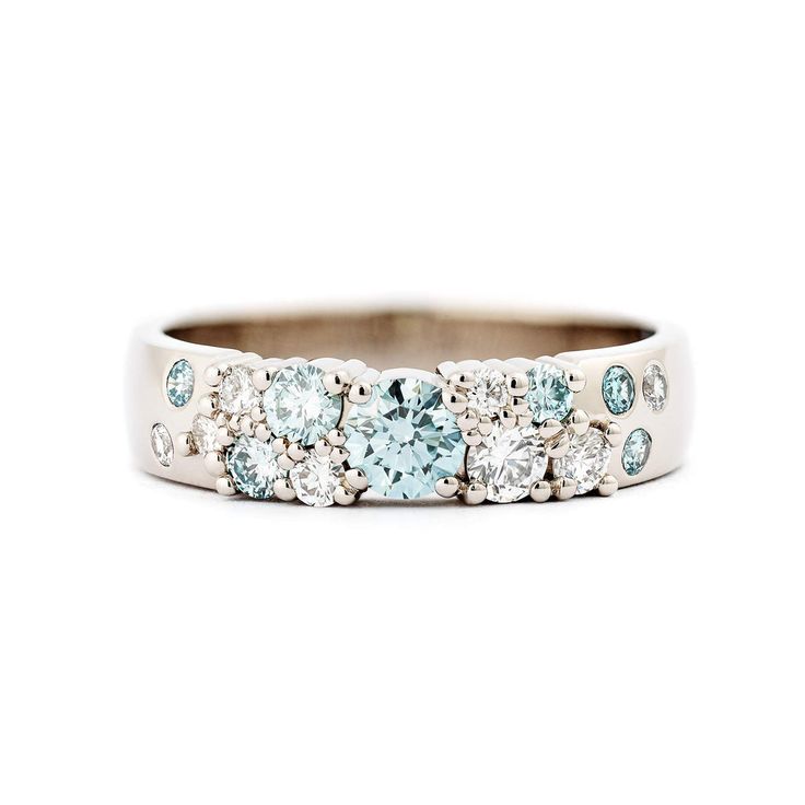 Vintage Türkis Versilbert Glanz Ring