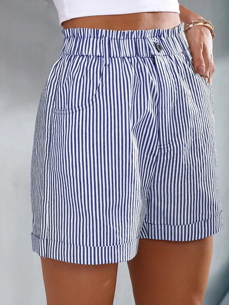 Linda - lockere, gestreifte Shorts