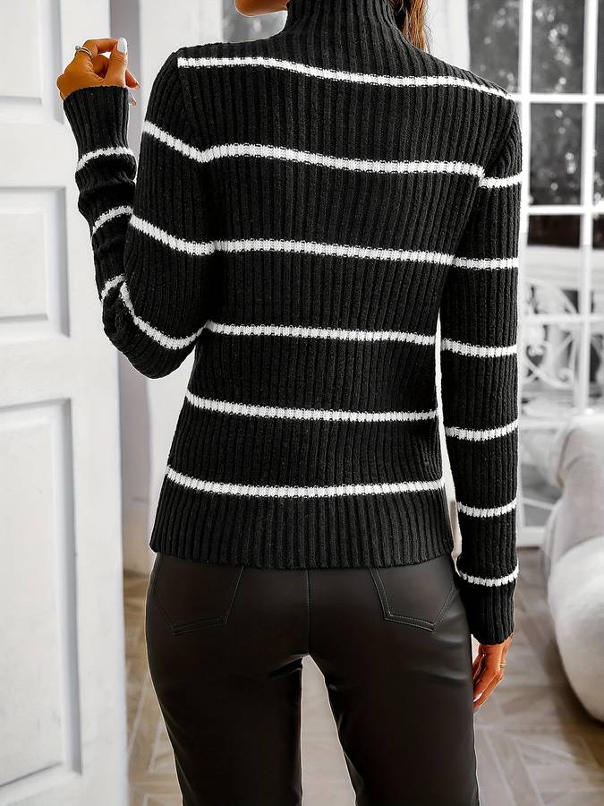 Fenna - Gestreifter Rundhals-Pullover