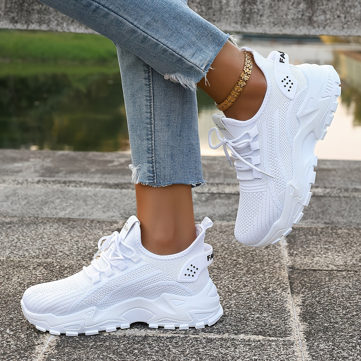 Bequeme Atmungsaktive Knit Sneakers für Damen