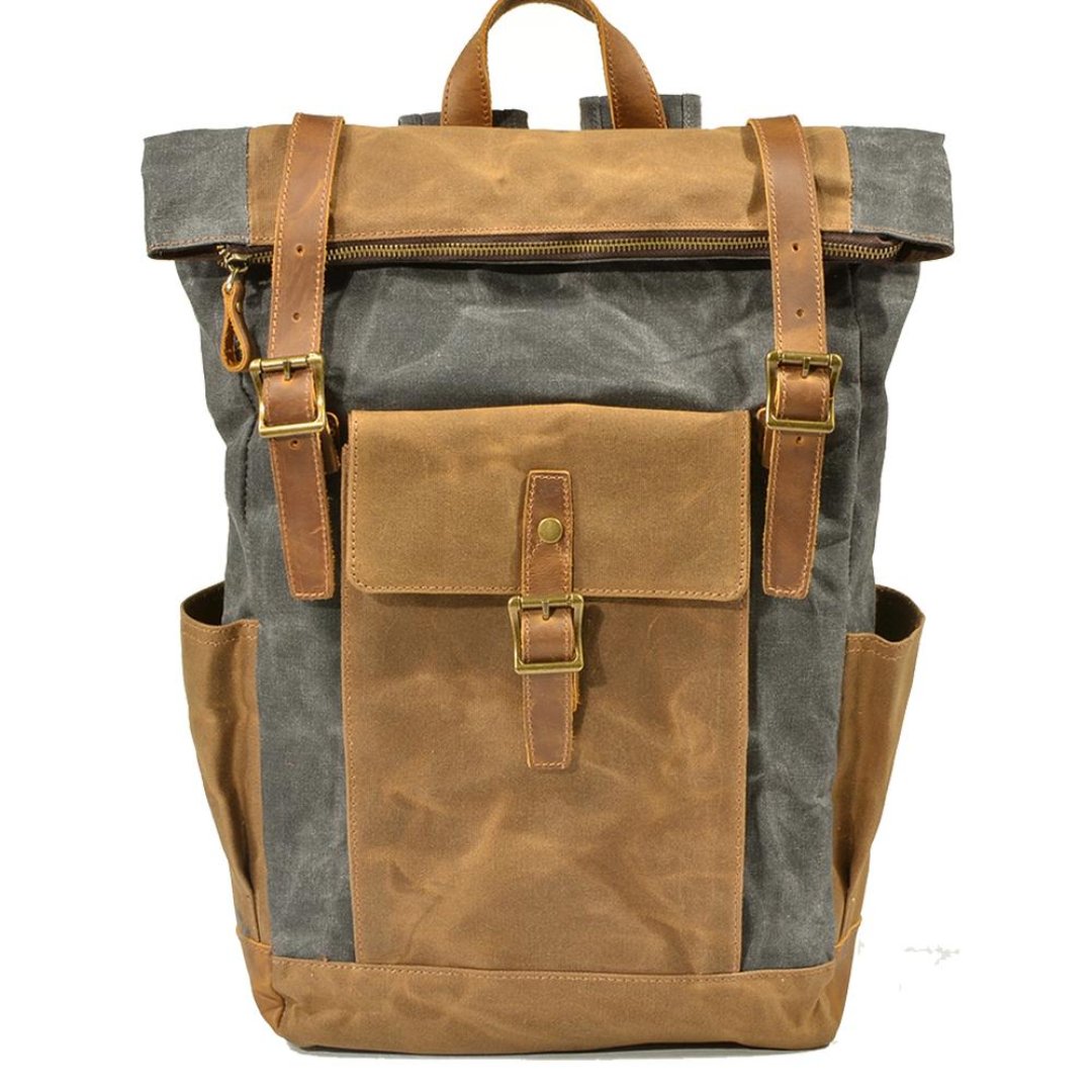 Chrisna | Herren Draußen Vintage Rucksack | Leinwand