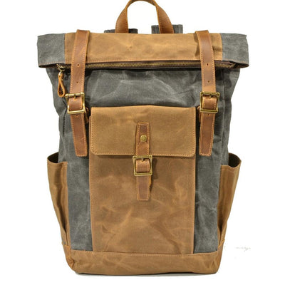 Chrisna | Herren Draußen Vintage Rucksack | Leinwand