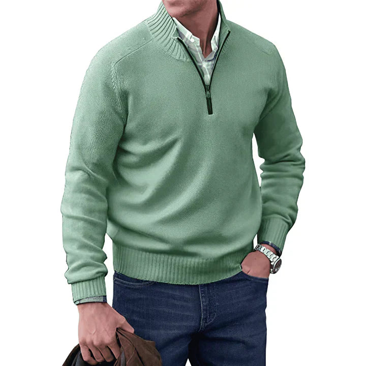 Tobi - benoit eleganter Kaschmirpullover mit Reißverschluss