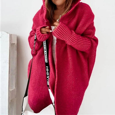 Caremim | Damen Langarm Winter Strickjacke | Warme