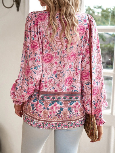 AYRA BLUSE MIT BLUMEN