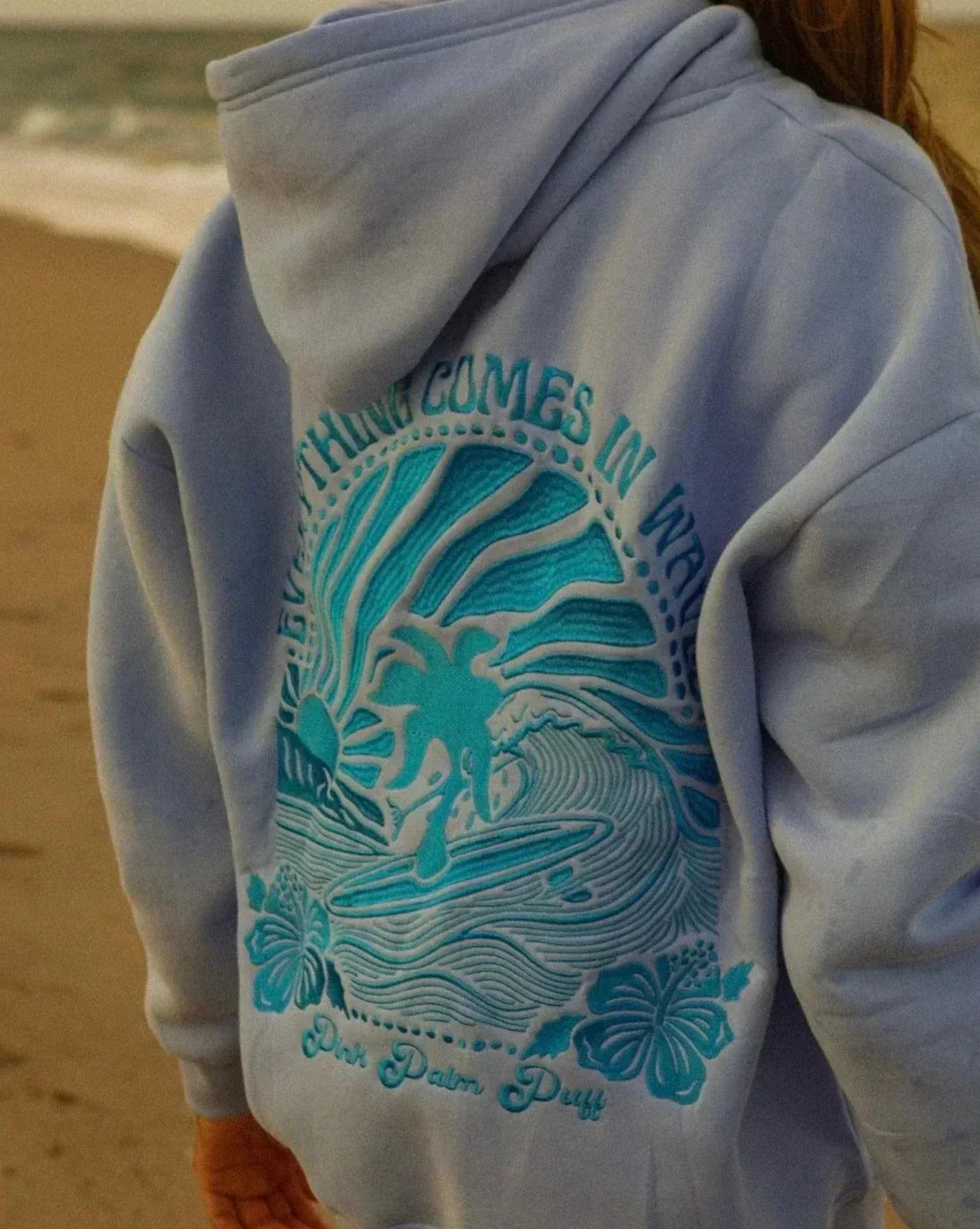 Navy - modischer tropischer Kapuzenpulli