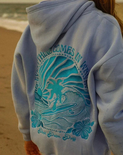 Navy - modischer tropischer Kapuzenpulli