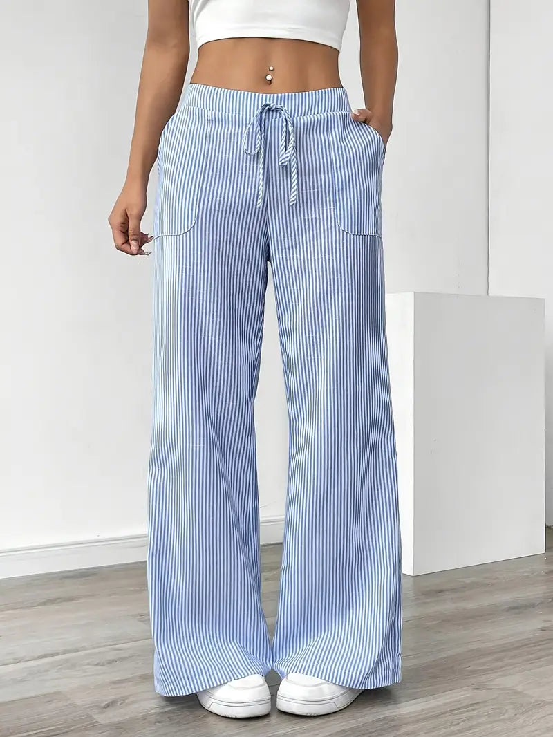 Alina – Elegante Gestreifte Hose Mit Taschen