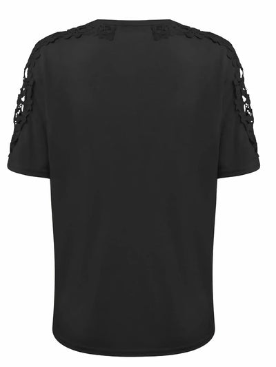 Ancuta – Elegantes Sommer Kurzarm T Hemd Mit Spitze