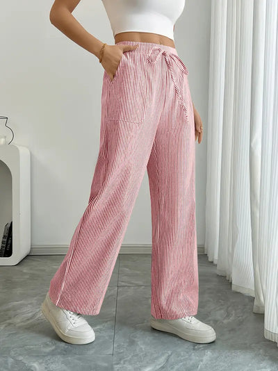 Alina – Elegante Gestreifte Hose Mit Taschen