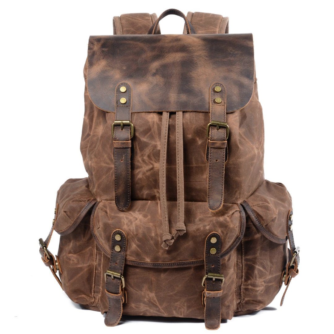 Tabeamim | Herren Leinwand Vintage Draußen Rucksack | Reisen