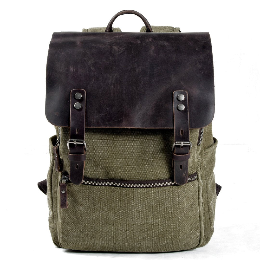 Arne | Herren Leinwand Vintage Rucksack | Draußen
