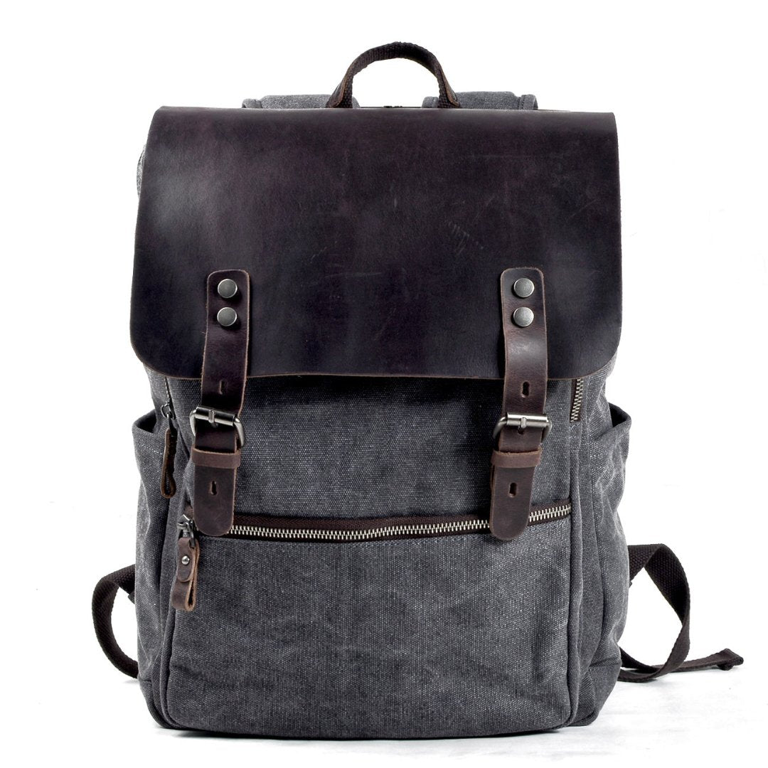 Arne | Herren Leinwand Vintage Rucksack | Draußen