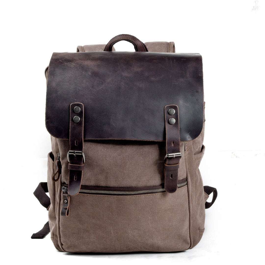 Arne | Herren Leinwand Vintage Rucksack | Draußen