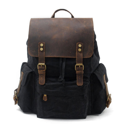 Michinet | Herren Vintage Draußen Rucksack | Leinwand