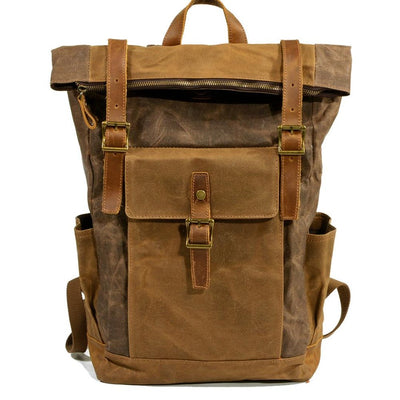 Chrisna | Herren Draußen Vintage Rucksack | Leinwand