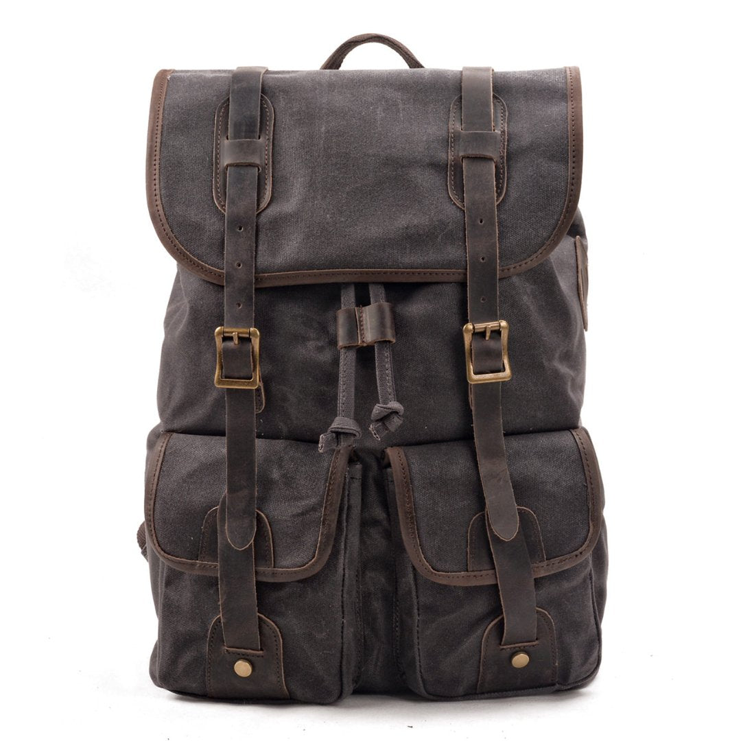 Vadenza | Herren Vintage Leinwand Reise Rucksack | Draußen
