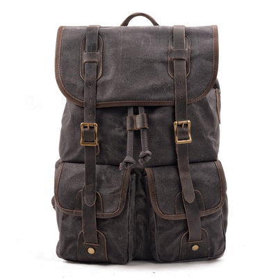 Vadenza | Herren Vintage Leinwand Reise Rucksack | Draußen