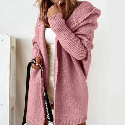 Caremim | Damen Langarm Winter Strickjacke | Warme