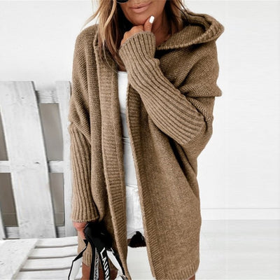 Caremim | Damen Langarm Winter Strickjacke | Warme