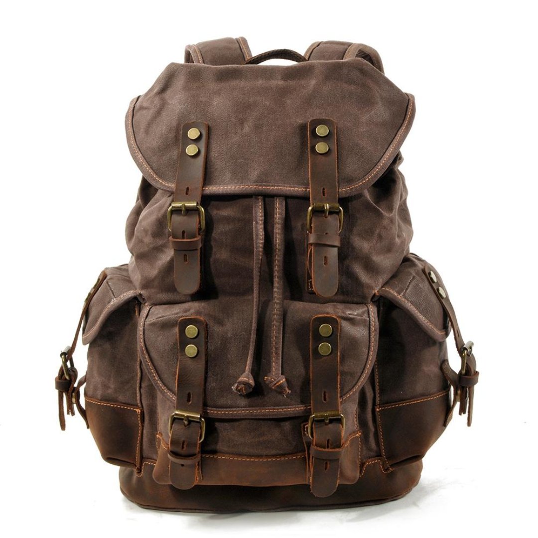Kimba | Herren Leinwand Robuster Rucksack | Vintage