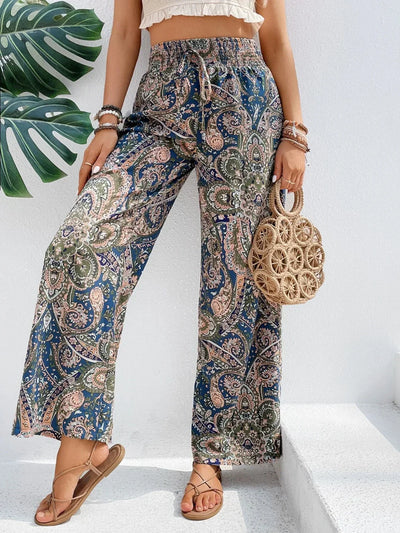 Lauren - bedruckte Hose mit weitem Bein